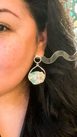 Teal & Gold Earrings - Agates