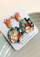 Summer Floral Earrings - Big Circles