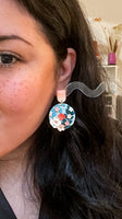 Summer Floral Earrings - Big Circles