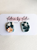 Summer Floral Earrings - Mirrored Studs