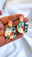 Summer Floral Earrings - Big Circles